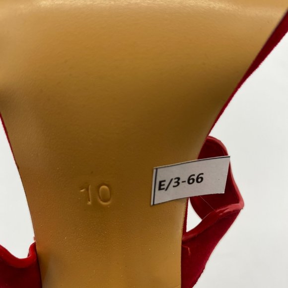 FSJ Hot Open Toe Strappy Heeled Sandal Suede Dress - Picture 11 of 12